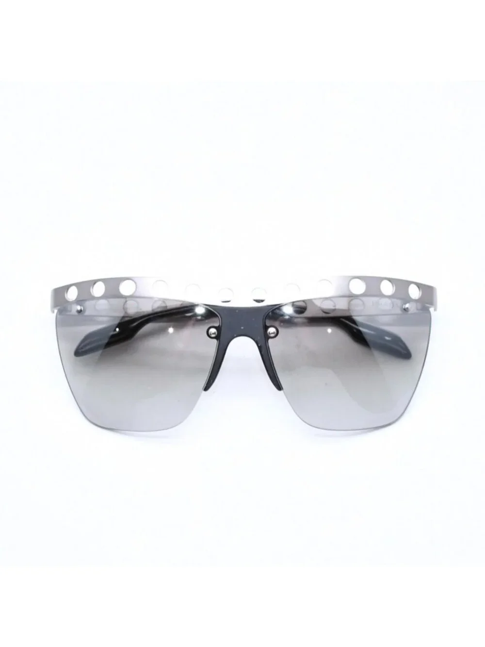 Prada Sunglasses Eyewear Metal Acetate Silver Black